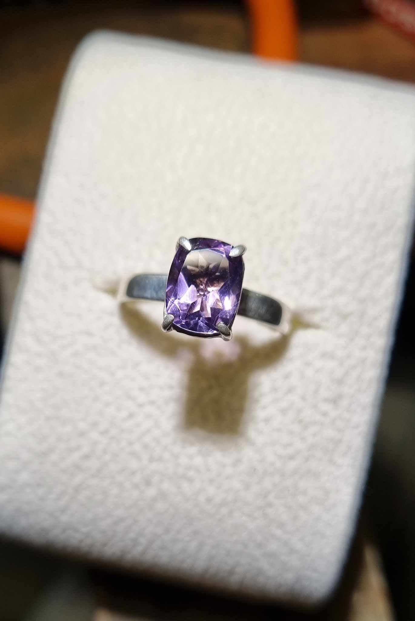 Handmade silver and 1.9ct Brazilian Amethyst Ring