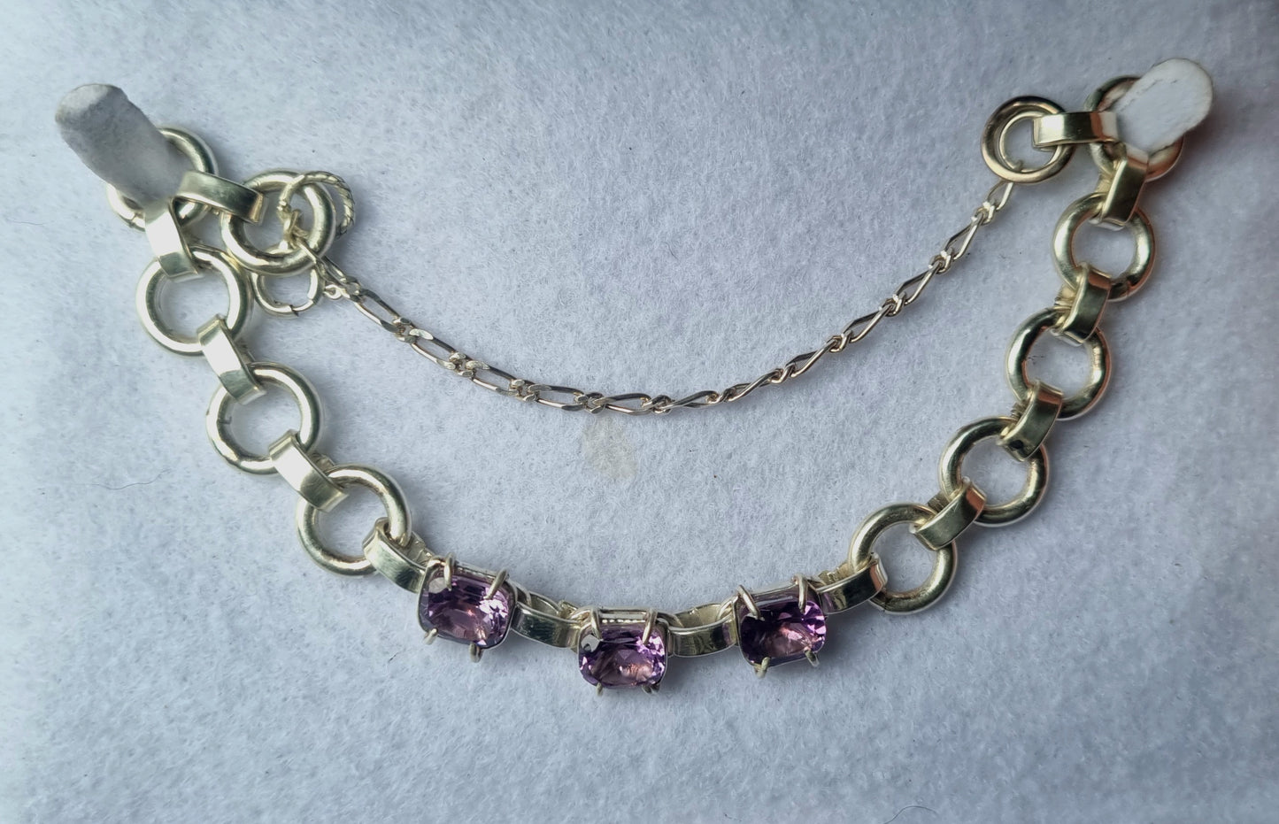 Silver and Brazilian Amethyst Bracelet