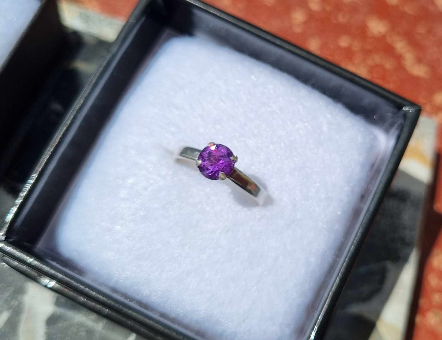 Handmade Silver and Brilliant Cut Amethyst Ring